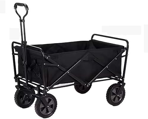 Chariot utilitaire pliable à 4 roues Chariot de jardin robuste
