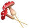 ZauberDeko Pilz Deko Stecker Schaumstoff Fliegenpilz Rot Herbst Weihnachten Basteln Adventskranz 2 Stück 5-6cm