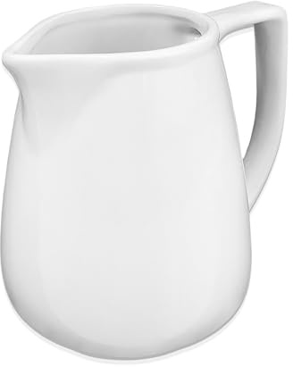 Sicignano | Lechera extra grande de porcelana blanca 610 ml – perfecta para leche o bebidas calientes para varias personas – Accesorio versátil y resistente para catering y restauración
