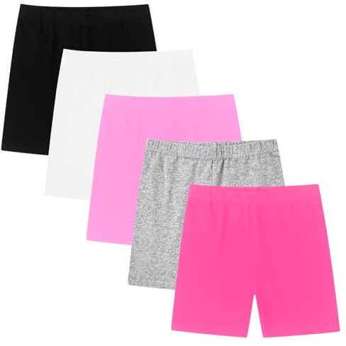 Moitiy Pantalon de cyclisme pour enfant - Legging court - Pantalon de sport pour fille - Pantalon de sport en coton - Pantalon d'été de 5 à 14 ans