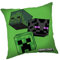 Jerry Fabrics Minecraft Kissen – The Mobs Green Design – Offizielles 40 cm x 40 cm quadratisches Kissen – Creeper, Zombie & Enderman Charaktere – weiches Plüschkissen für Kinderzimmer oder Spielzimmer