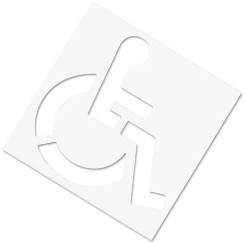 Pochoir de stationnement pour handicapés | Pochoir de trottoir | Panneau de marquage résistant aux intempéries pour trottoirs à haute visibilité