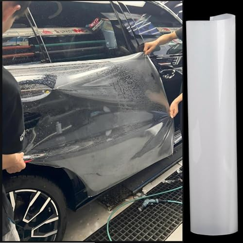 Alvorox Transparent TPU Car Paint Protective Film, Stretchable Surface Exterior Interior Protection Film for cars, Anti-Scratch Foils, Car Wrap Sheet (30x152cm)