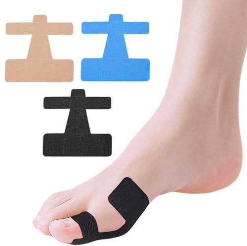Hallux Valgus Kinesiotape, 30 Vorgeschnittene Sport Tapes für Zeh und Fuß, Precut Kinesiologie, Perfektem Trage Komfort, Bieten Unterstützung und Stabilität für die Muskeln
