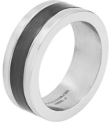 TOM TAILOR - Herren Ring Edelstahl - Schwarz