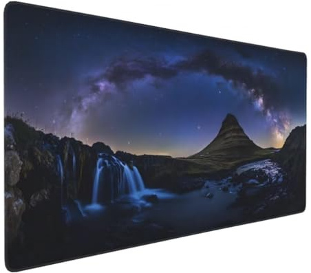 Tapis de Souris Ciel Étoilé 1200x600 mm XXL Tapis Souris Gaming Grand, Mouse Pad Paysage sous Main Bureau Imperméable et Antidérapant pour PC, Ordinateur Portable, Gamer, Maison, Bureau -MP810