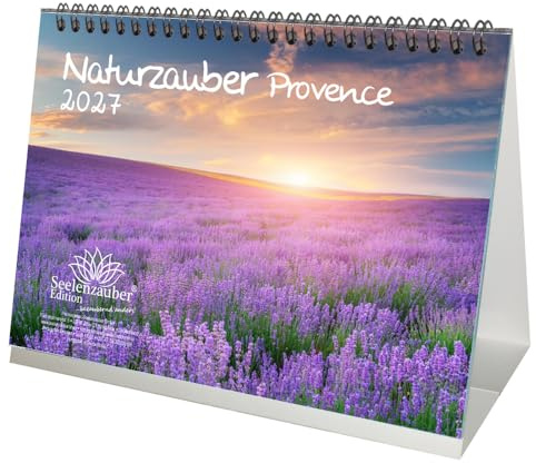 Naturzauber Provence DIN A5 Tischkalender für 2027 Urlaub Landschaft Natur Mediterran Frankreich - Seelenzauber