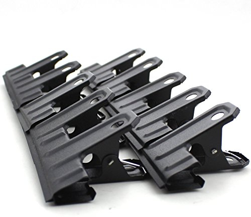 10 Stück Schwarz Groß Brief-Klemmer Metallklammer Bulldog Clips für Bürobedarf, 62mm