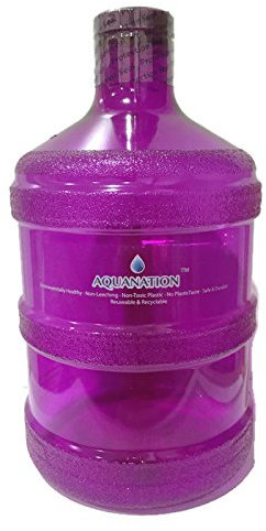 1 Liter BPA-Frei wiederverwendbar Kunststoff Trinkwasser Big Mouth Flasche Krug Container mit Halter Trinken Kantine, violett