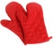 Panegy Hitzebeständig Ofenhandschuhe Verdickte Hitzeresistente Topfhandschuhe Topflappen Backhandschuhe, Baumwolle, 1 Paar Rot