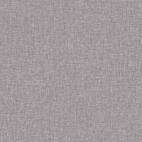 Arthouse Mid Grey Textured Linen Wallpaper - Subtle Sheen Bounces Light Back Into The Room - Designed to Look Like Fabric - Feature Wall or All Over - Great Wallpaper Choice for Any Room - 676007
