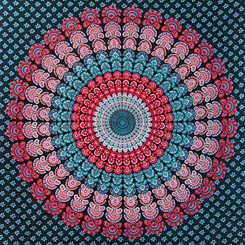 Aga's Own Mandala Tapisserie – Psychedelic Wall Art Hanging – Überwurf aus Baumwolle Tapisserie für Wohnzimmer, Schlafzimmer Home – ästhetisches Wandtuch für den Strand oder zu Hause (TD_02_Lila)