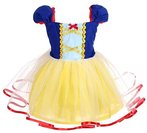 Lito Angels Prinzessin Schneewittchen Kleid für Baby Mädchen, Party Kostüm Verkleidung Geburtstagskleid, Größe 12-18 Monate 86