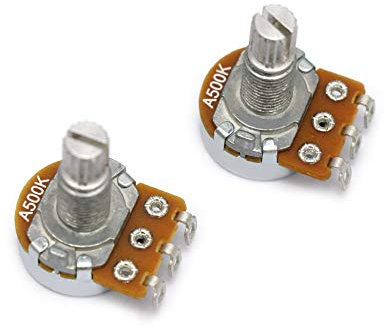 Metallor Alpha Pots Lautstärkeregler Audio Potentiometer Elektronik für E-Gitarre oder Bass. Mini A500k chrome