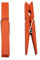 Wuuycoky Lot de 60 pinces à linge en bois avec ressort 7,4 cm Couleur orange