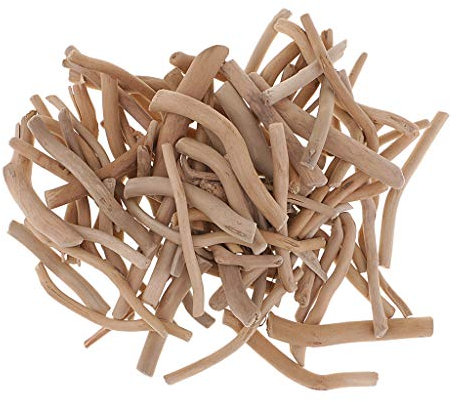 B Baosity 125g Gemischte Kleine Treibholz Stücke Sticks für Kunsthandwerk Frames Display Kranz Surf Art Strand Meer Holz Rustikale Dekorationen DIY - Holz, 50-80 mm