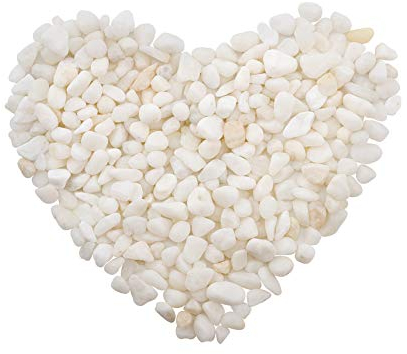 WANDIC Decorative Stones Beads, 100 Grams White Polished Stone for Home Decor Art Craft Vase Filler Candle Decoration