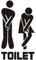 Vektenxi Adesivo per toilette unisex Adesivo per WC creativo Adesivo per ingresso Adesivi murali Adesivi per porte per bagno per hotel Bagno Decor Conveniente e durevole