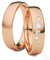 Kolibri Rings GOLD- Eheringe Paarpreis Rotgold 333 Massiv mit 9 Diamanten Trauringe Verlobungsringe Partnerringe 100% Made in Germany- Inkl. Gratis Etui + Gravur + Zertifikat (Längsmatt)