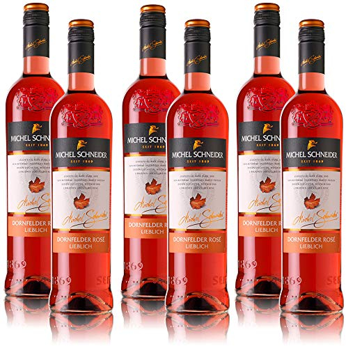6 Flaschen Michel Schneider Dornfelder Rosé Pfalz QbA, lieblich (6 x 0,75 l