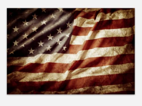 Scoutdoors - US Flag Large Magnet, Weather American Flag Waving 5.2 by 3.5 Perfect for Your Mancave, Beer Fridge, Office, Home or Dorm!