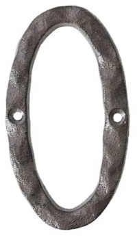Numeri civici da 5,5 pollici in ghisa rustica resistente Numero di indirizzo domestico Aspetto martellato (0)