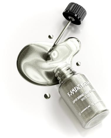 KAMENSKAYA Liquid White Gold Leaf Paint: Alcohol Based Fast Drying White Gold Liquid Gilding, 0.68 fl oz (20 ml)
