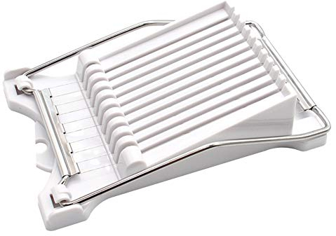 Liummrcy Egg Slicer,Luncheon Meat Slicer,Egg Wedger,Cheese Egg Slicer Convenient Luncheon Meat Cheese Spam Slicer Tool Stainless Steel Fruit Watermelon Banana Wedger For Kitchen White