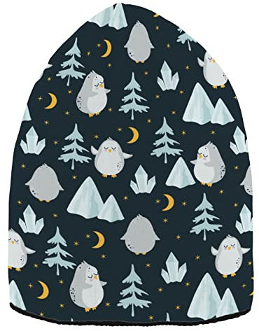 Polar PenguinMens - Gorro de invierno para mujer, gorro de punto cálido, calcetín de esquí, gorra unisex para reloj diario, Pingüino polar, talla única
