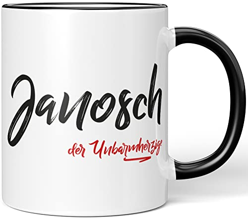 JUNIWORDS Tasse, Janosch, der Unbarmherzige, Schwarz (5248182)
