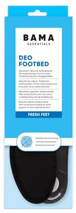 Bama Einlegesohlen Deo Footbed - hygienische Aktivkohle Schuheinlagen – Frischesohlen mit Wirkung gegen Gerüche, anatomische Form für zusätzlichen Halt, für Erwachsene - 1 Paar - 42 EUR