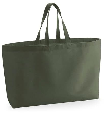 Westford Mill ® W696 Oversized Canvas Tote Bag - Olive Green