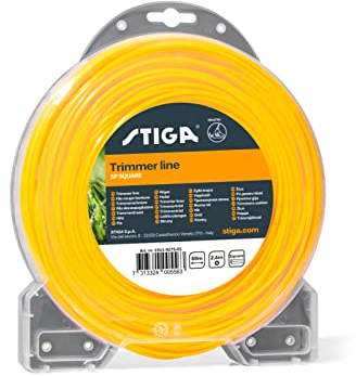 Stiga SP Square Cavo per Tagliabordi, Nylon, Lunghezza 69m, Diametro 2,4mm, Quadrato