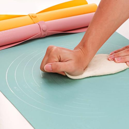Tappetino in silicone extra large da cucina, tappetino da forno in silicone extra spesso, tappetino per impastare, tappetino da pasticceria in silicone, resistente al calore, antiscivolo, 60 x 40 cm