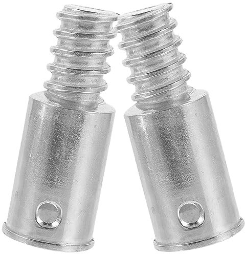 Yardwe 2pcs Threaded Tip Replacement Kit for Extension Poles Connectors for Broom and Mop Handles Easy to Install Compatible Standard Metal Rods