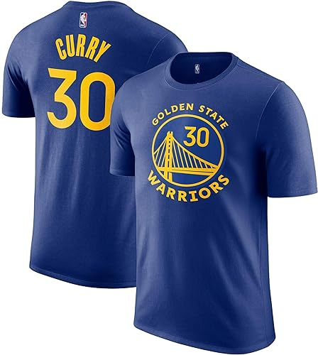 NBA Jungen Jugend 8-20 Offizielle Spieler Name & Nummer Game Time Performance Polyester T-Shirt, Stephen Curry Golden State Warriors, 18-20