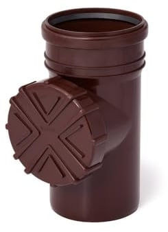 Fallrohrfilter DN 100 Ø 110 mm Revisionsrohr Regenrohrfilter KARMAT Dachrinnenfilter Reinigungsrohr Entwässerungssystem Fallrohr Dachrinnen Regenwasser Verbinder | Polypropylen | Braun