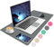 Niviy Leather Desk Pad, Non-Slip PU Desk Mat, Large Desk Protector Pad Grey Desk Accessories, Waterproof Desk Writing Mat Mouse Pad for Home and Office Accessories (60 x 35 cm)