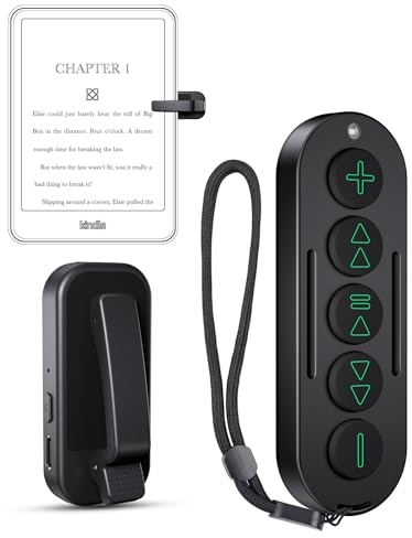 Doohoeek Remote Control Page Turner for Kindle Paperwhite & TikTok Remote Control Set, Scrolling Ring & Page Turner for iPhone & Android Tablet/Phones, Camera Shutter/Camera Selfie Clicker