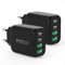 USB C Ladegerät, Cshare 40W 2-Pack Mehrfach 4 Port Schnellladegerät PD 3.0&QC 4.0 Adapter für iPhone 15/14/13/12 Pro Max/Plus,iPad,Samsung Galaxy,Google,Tablet,Android,Handy Ladestecker-Schwarz