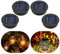 Outdoor Solar Light Replacement Top 8CM, Lantern Lid Lights Bulb Replacement Part with Warm Light, IP44 LED Solar Replacement Top Unit for Outside Garden Lantern Solar Lamp and Hanging Lanterns, 4 PCS