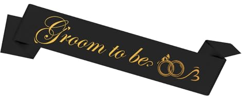 Groom Satin Schärpe Schwarz Groom Schärpe Bräutigam Schärpe Groom to Be Sash JGA Schärpe Schwarz Junggesellenabschied Deko JGA Zubehör Bachelor Party Accessories Junggesellenabschied Schärpe JGA