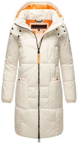 Navahoo Damen Wintermantel warmer Steppmantel mit Kapuze Bliblablubb 14 XS-6XL