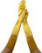 krautwear Damen Satin Handschuhe Abendhandschuhe (52 cm) in vielen Farben (1, Gold, One Size)