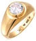 Kuzzoi Herren Silber Ring mit Zirkonia aus 925 Silber 24K Vergoldet Siegelring mit Stein für den Mann in der Ringgröße 60