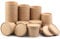 CaterCo Disposable Kraft Soup Containers with Lids (12oz / 340ml - 50 Pack) - Brown Paper Takeaway Paper Soup Cups, Microwave & Freezer Safe Ice Cream Container, Eco-Friendly (12oz / 340ml - 50 Pack)