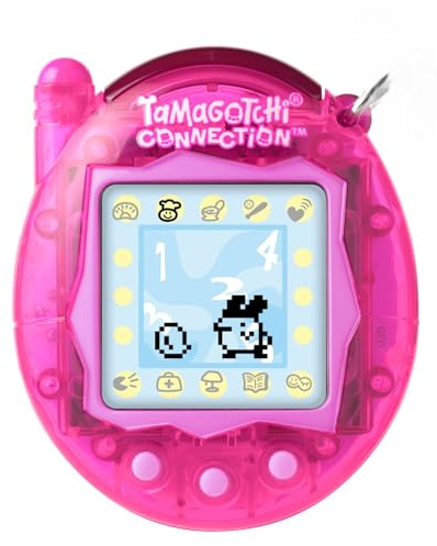 TAMAGOTCHI Bandai Elektronisches Spielzeug für Haustiere, digital, durchscheinend, rosa Muschel, mit Infrarot-Verbindung