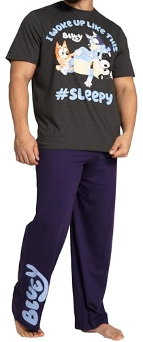 Bluey Schlafanzug | Bingo Pyjama Herren | Lustiger Schlafanzug Herren | Herrenschlafanzug