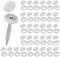 M METERXITY 100-Pack Plastic Hinged Screw Cover Caps, 5mm Shutter Screws with Caps, Fold Snap Washer Covers, Washer Flip Protection Covering M3 M4 M5 Screws Heads [Light Gray]