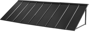 VEVOR Toldo para Exterior, Área de Protección Solar de 2641 x 910 mm Toldo de Acero con Recubrimiento en Polvo Resistente a la Oxidación con Voladizo Compatible para Puerta de 2280 mm de Ancho